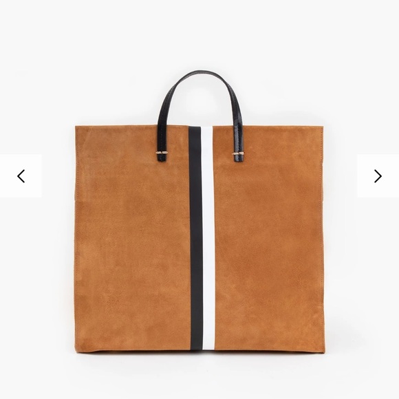 Clare V Simple Stripe Suede Tote Suede Tote Clare Vivier Simple